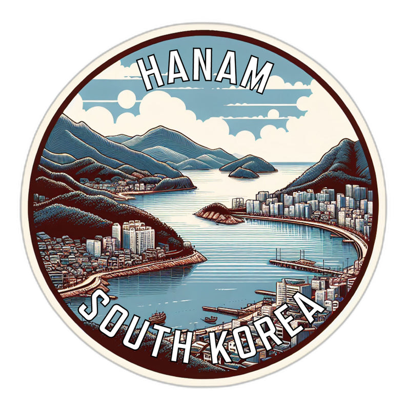 Hanam Korea South Souvenir Die Cut Flat Magnet 2-Inch