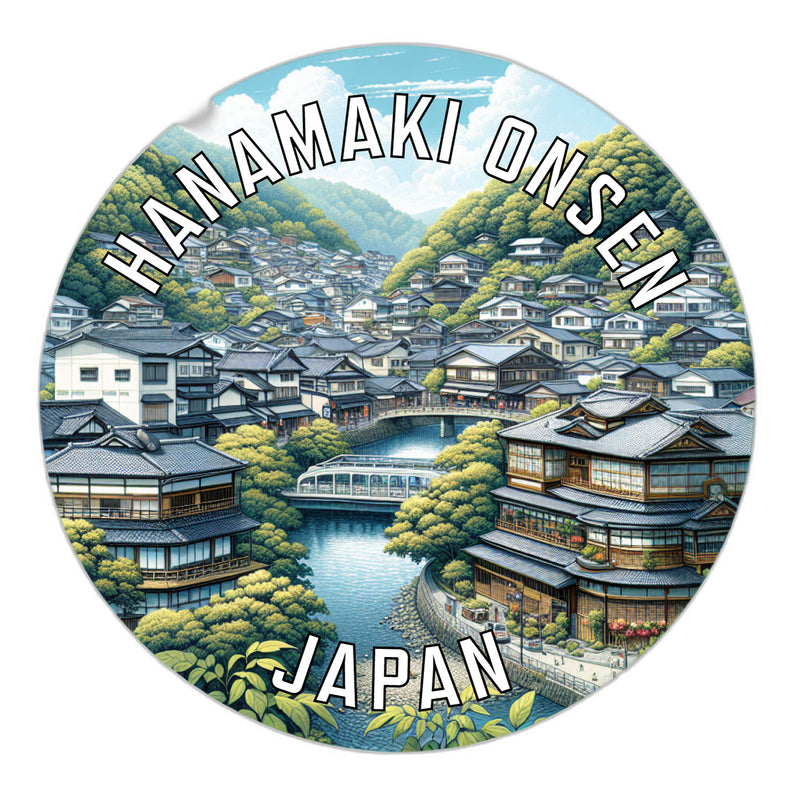 Hanamaki Onsen Japan Souvenir Die Cut Flat Magnet 2-Inch