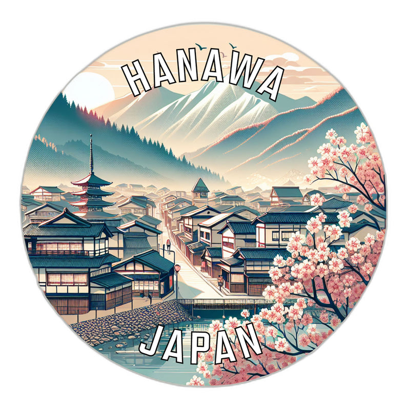 Hanawa Japan Souvenir Die Cut Flat Magnet 6-Inch