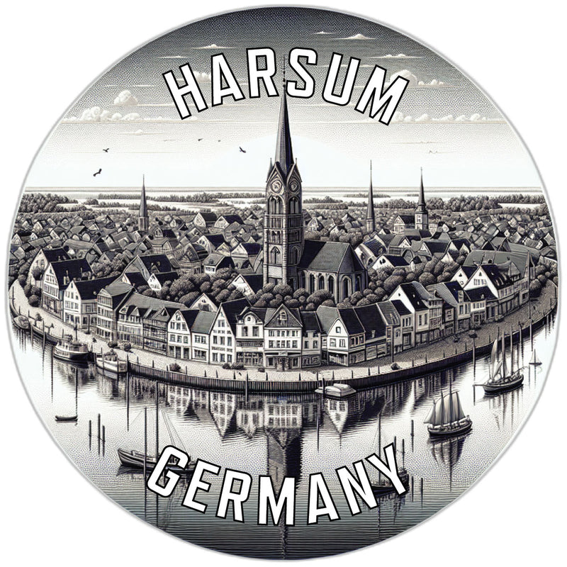 Harsum Germany Souvenir Die Cut Flat Magnet 6-Inch