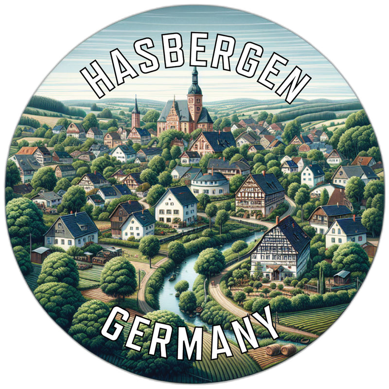 Hasbergen Germany Souvenir Die Cut Flat Magnet 2-Inch