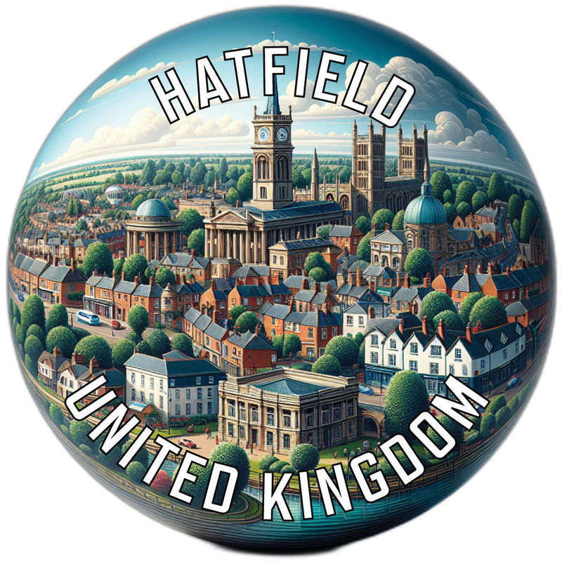 Hatfield United Kingdom Souvenir Die Cut Flat Magnet 2-Inch
