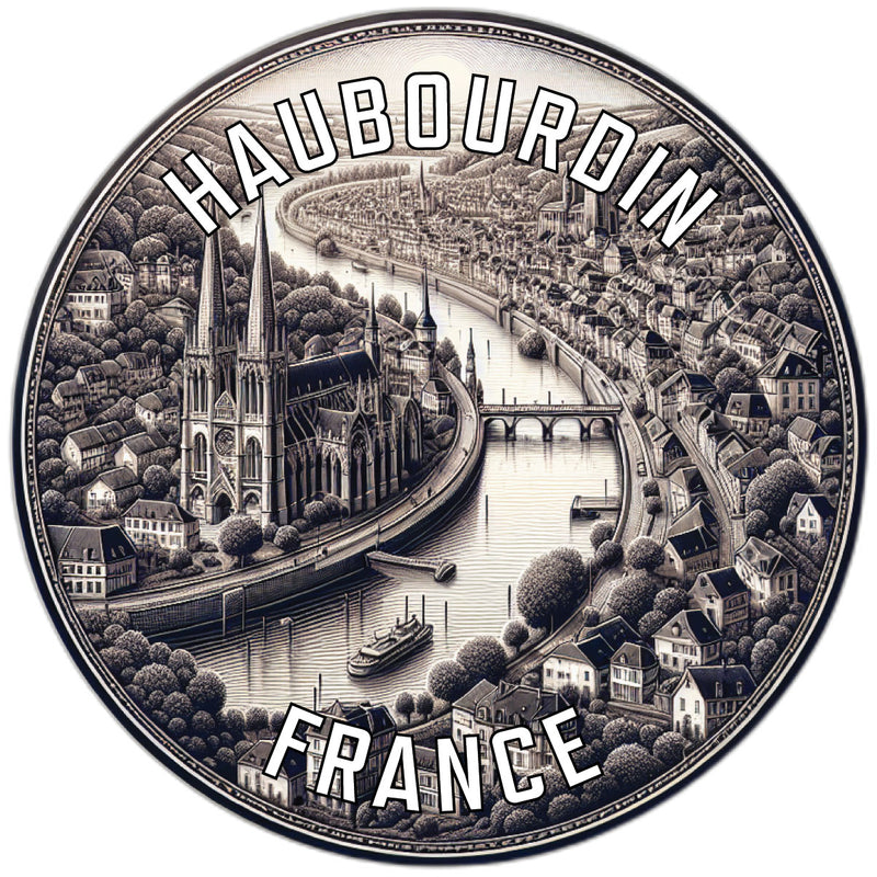 Haubourdin France Souvenir Die Cut Flat Magnet 2-Inch