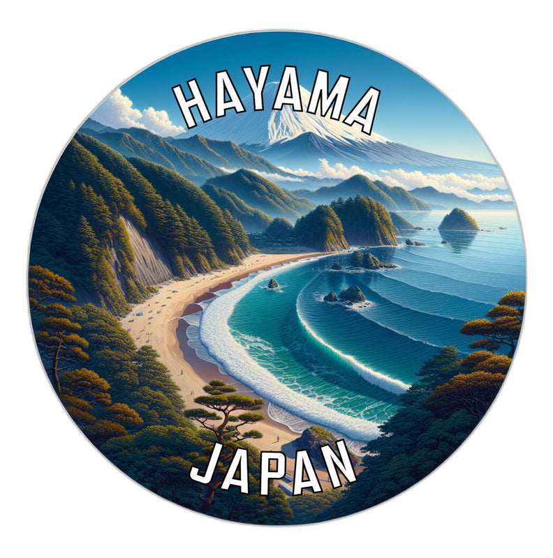 Hayama Japan Souvenir Die Cut Flat Magnet 2-Inch