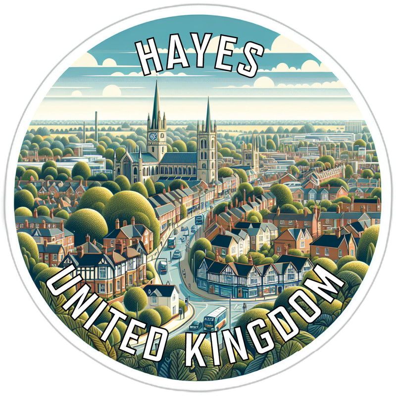 Hayes United Kingdom Souvenir Die Cut Flat Magnet 6-Inch