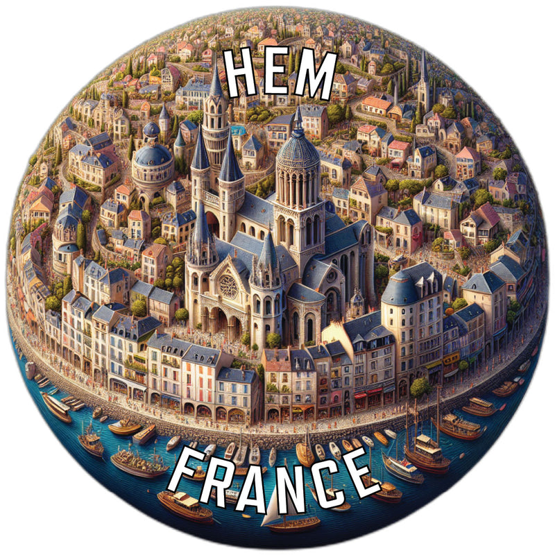 Hem France Souvenir Die Cut Flat Magnet 2-Inch