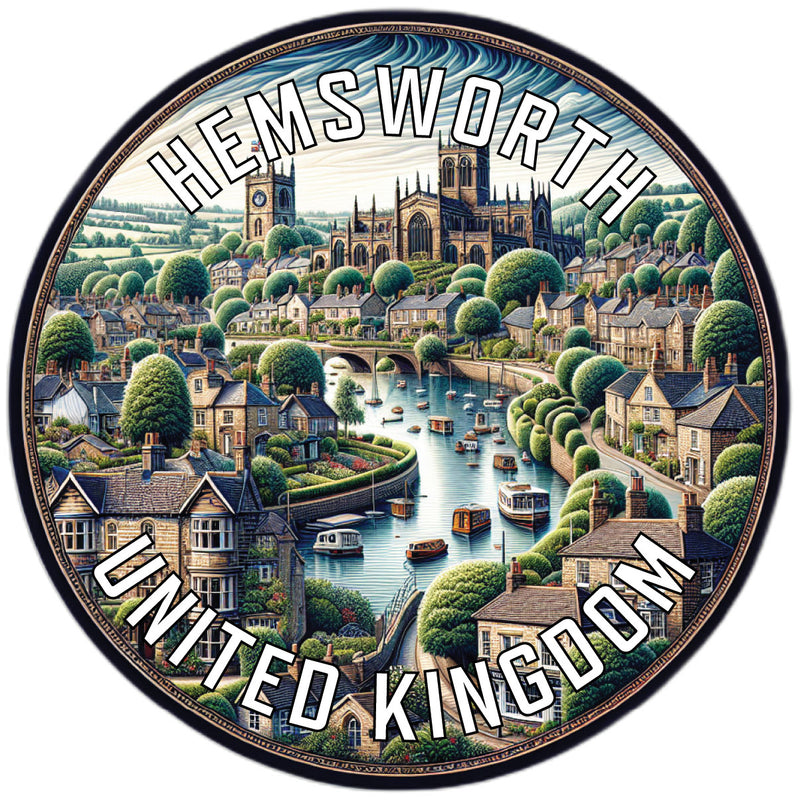 Hemsworth United Kingdom Souvenir Die Cut Flat Magnet 2-Inch