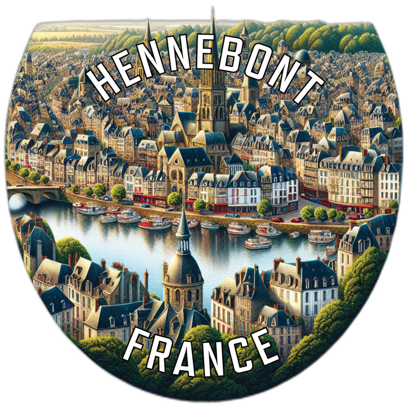 Hennebont France Souvenir Die Cut Flat Magnet 6-Inch