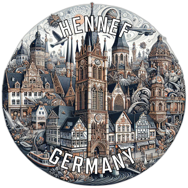 Hennef Germany Souvenir Die Cut Flat Magnet 2-Inch