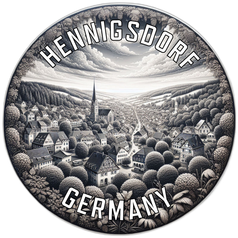 Hennigsdorf Germany Souvenir Die Cut Flat Magnet 6-Inch