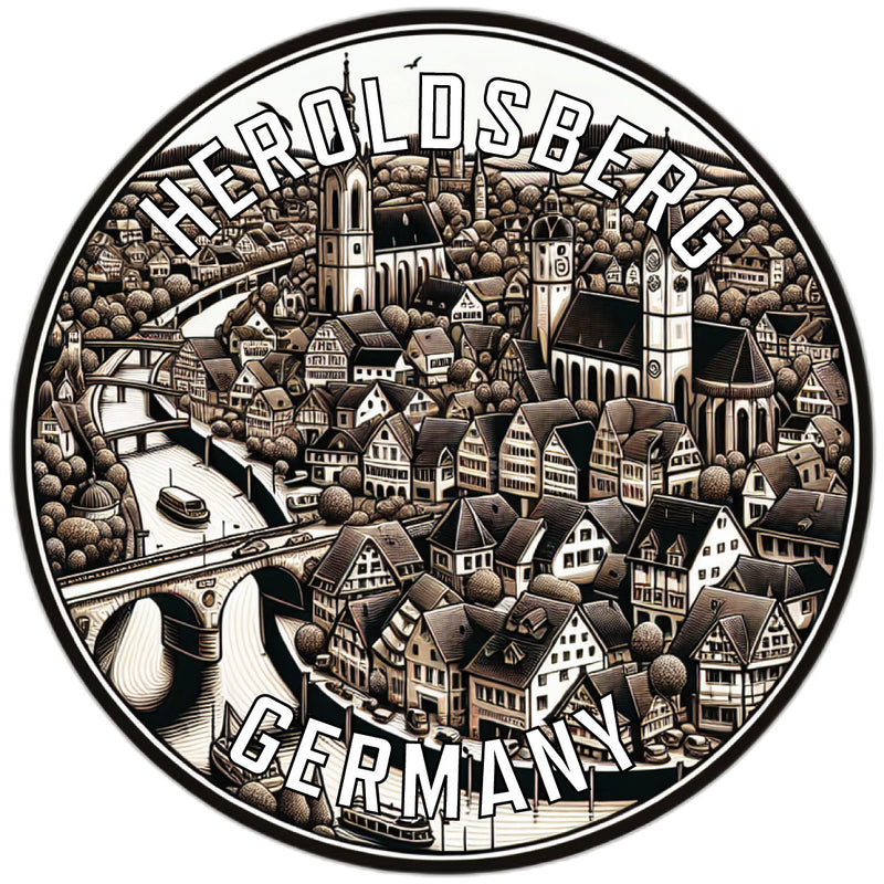 Heroldsberg Germany Souvenir Die Cut Flat Magnet 2-Inch