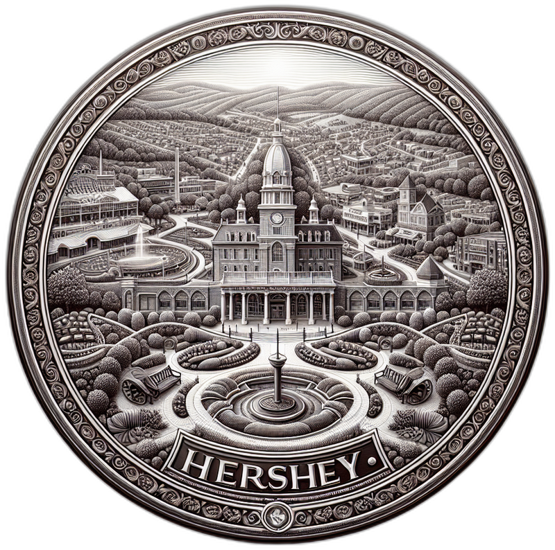 Hershey Pennsylvania Souvenir Die Cut Flat Magnet 6-Inch