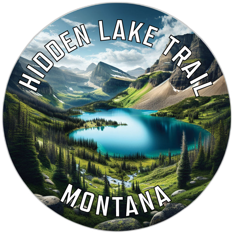 Hidden Lake Trail Souvenir Die Cut Flat Magnet 6-Inch