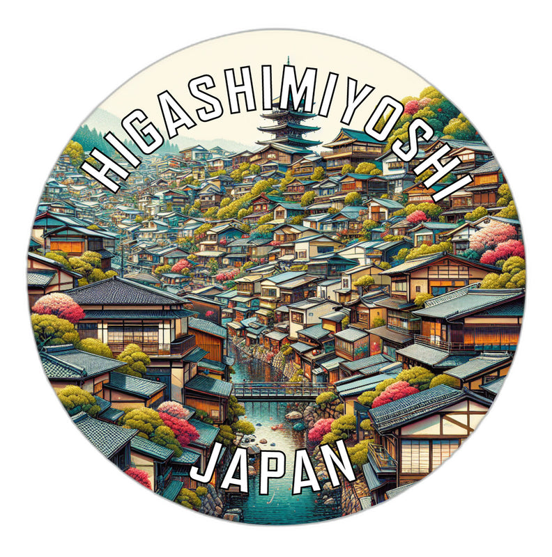 Higashimiyoshi Japan Souvenir Die Cut Flat Magnet 6-Inch