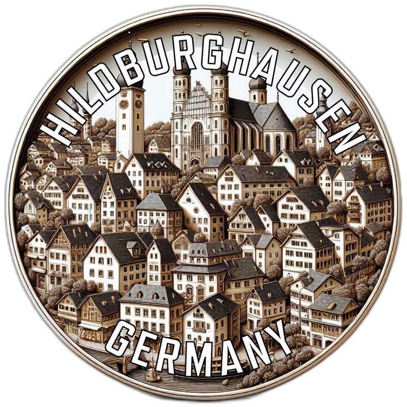 Hildburghausen Germany Souvenir Die Cut Flat Magnet 6-Inch