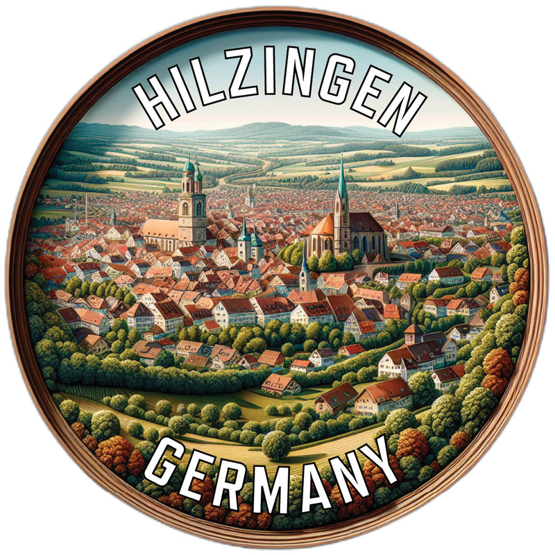 Hilzingen Germany Souvenir Die Cut Flat Magnet 6-Inch