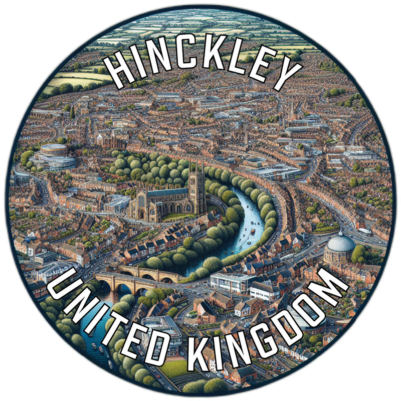 Hinckley United Kingdom Souvenir Die Cut Flat Magnet 2-Inch