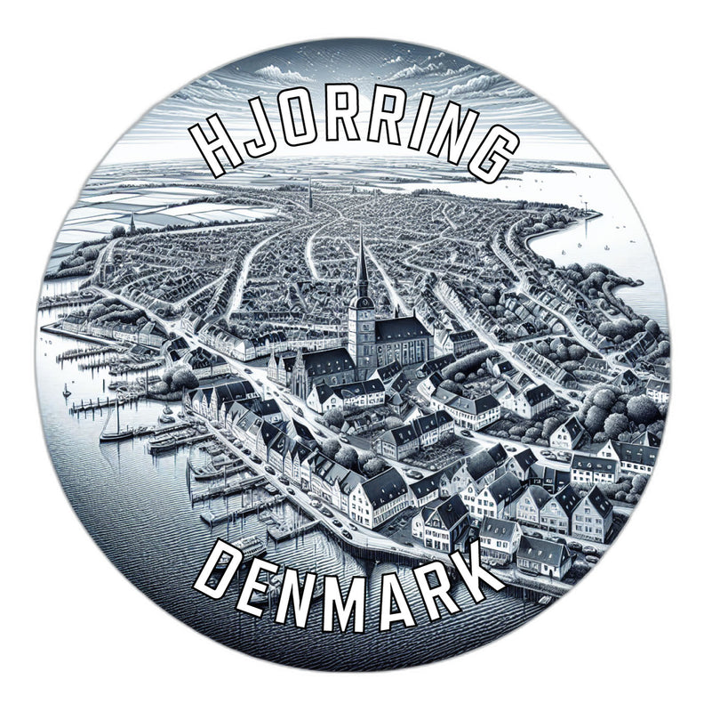 Hjorring Denmark Souvenir Die Cut Flat Magnet 2-Inch