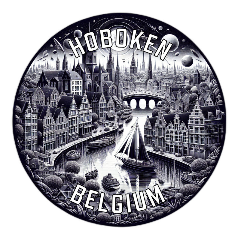 Hoboken Belgium Souvenir Die Cut Flat Magnet 6-Inch