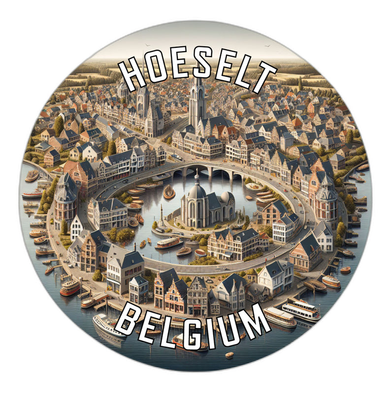 Hoeselt Belgium Souvenir Die Cut Flat Magnet 2-Inch