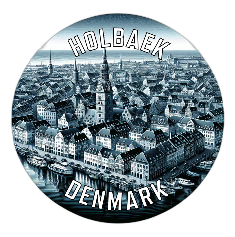 Holbaek Denmark Souvenir Die Cut Flat Magnet 4-Inch