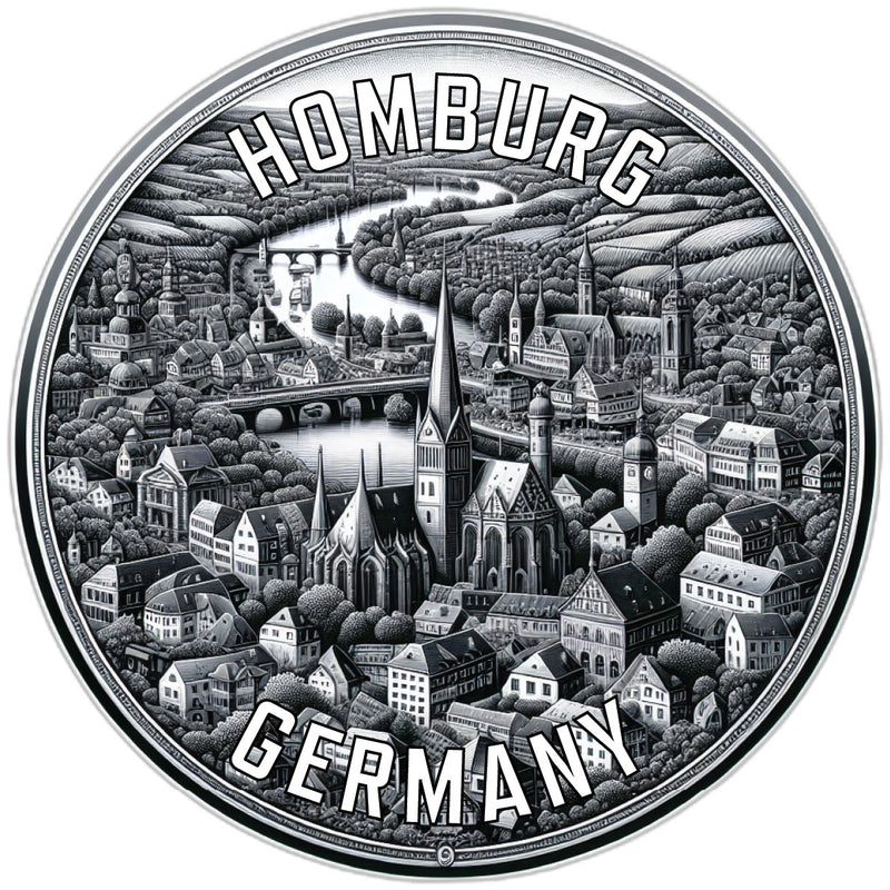 Homburg Germany Souvenir Die Cut Flat Magnet 2-Inch