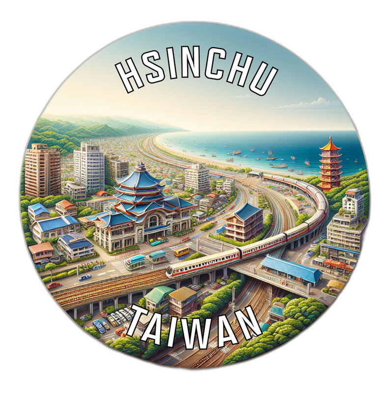 Hsinchu Taiwan Souvenir Die Cut Flat Magnet 2-Inch
