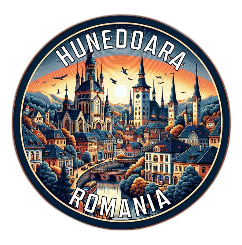 Hunedoara Romania Souvenir Die Cut Flat Magnet 2-Inch