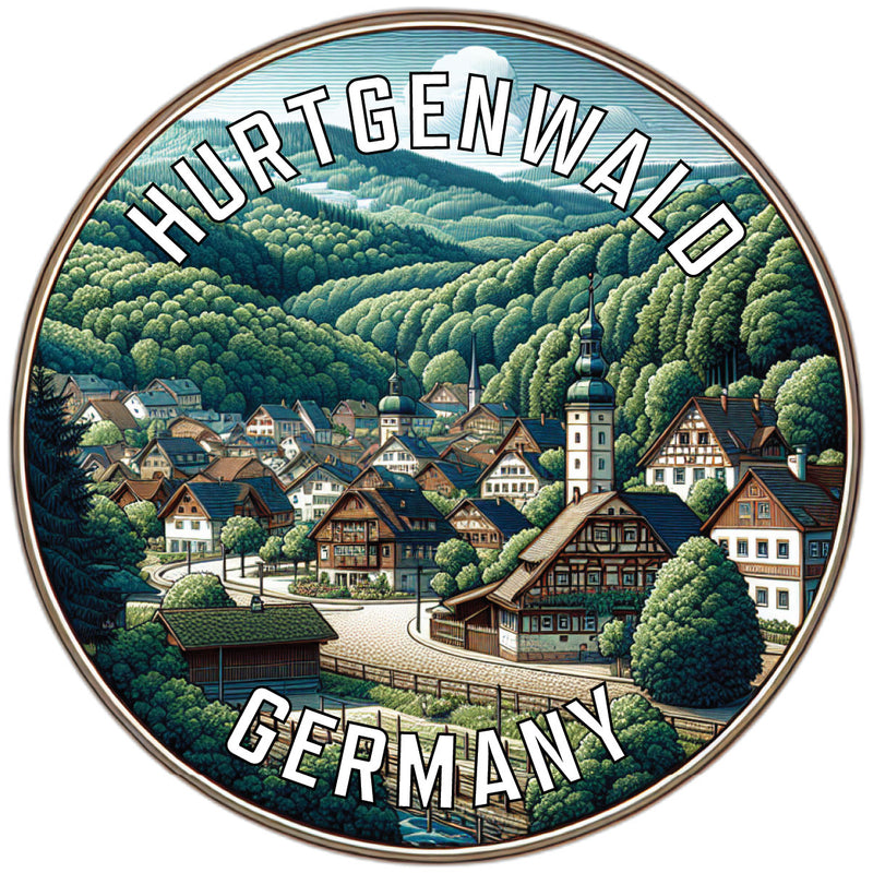 Hurtgenwald Germany Souvenir Die Cut Flat Magnet 6-Inch