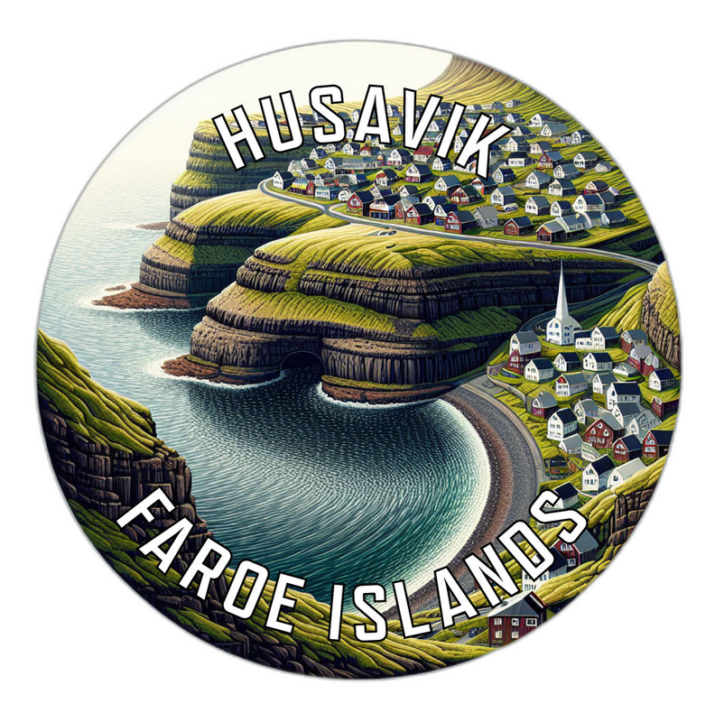 Husavik Faroe Islands Souvenir Vinyl Decal Sticker 2-Inch