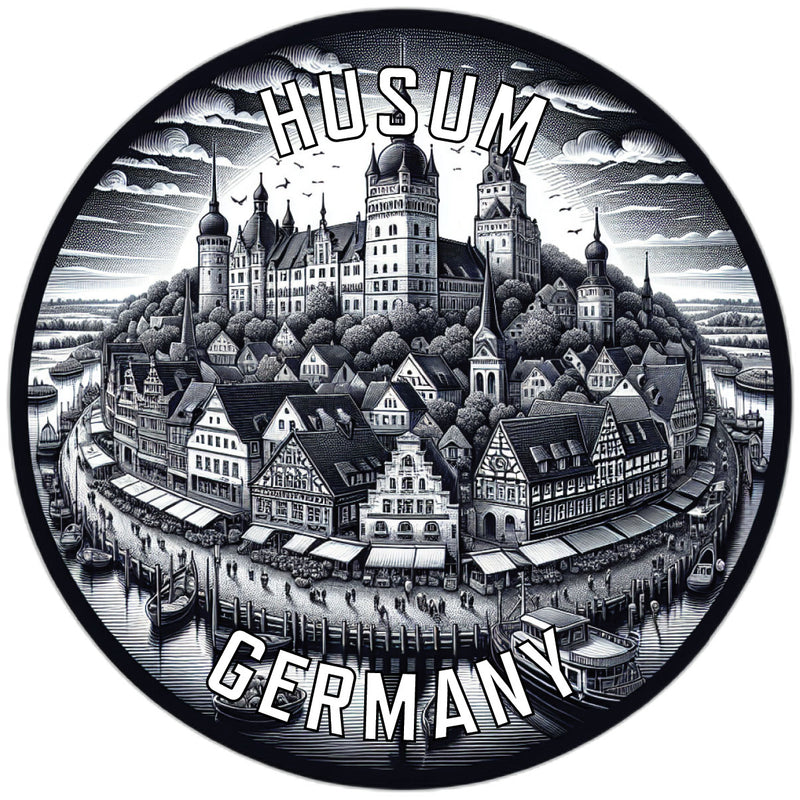 Husum Germany Souvenir Die Cut Flat Magnet 6-Inch