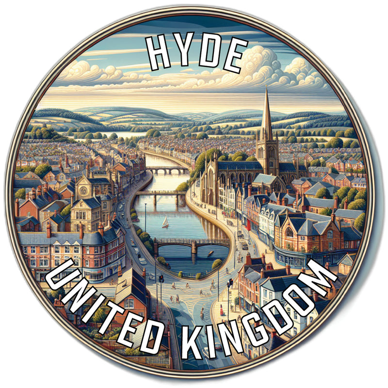 Hyde United Kingdom Souvenir Die Cut Flat Magnet 2-Inch