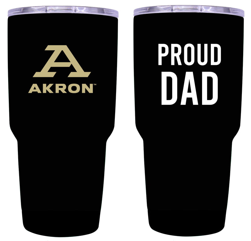 Akron Zips Proud Dad 24 oz Insulated Stainless Steel Tumbler Black