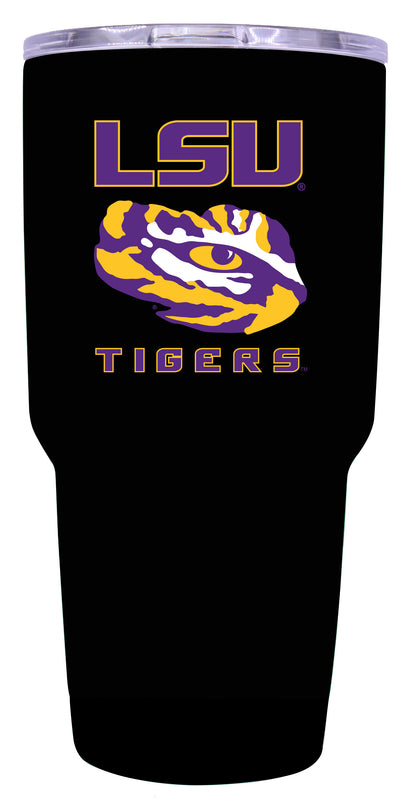 LSU Tigers 24 oz Insulated Stainless Steel Tumbler Black Officially Licensed Collegiate Product 2-Pack