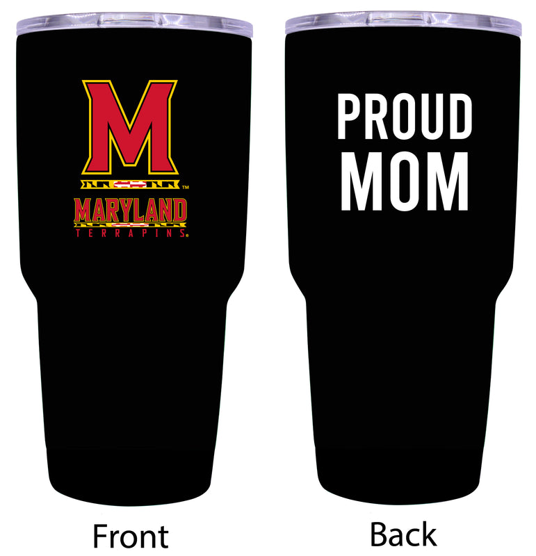 Maryland Terrapins Proud Mom 24 oz Insulated Stainless Steel Tumbler - Black