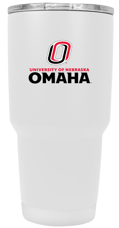 Nebraska at Omaha 24 oz Insulated Stainless Steel Tumbler White Officially Licensed Collegiate Product Single