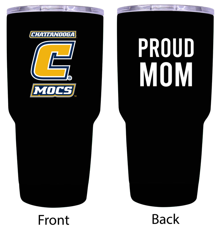 University of Tennessee at Chattanooga Proud Mom 24 oz Insulated Stainless Steel Tumbler - Black