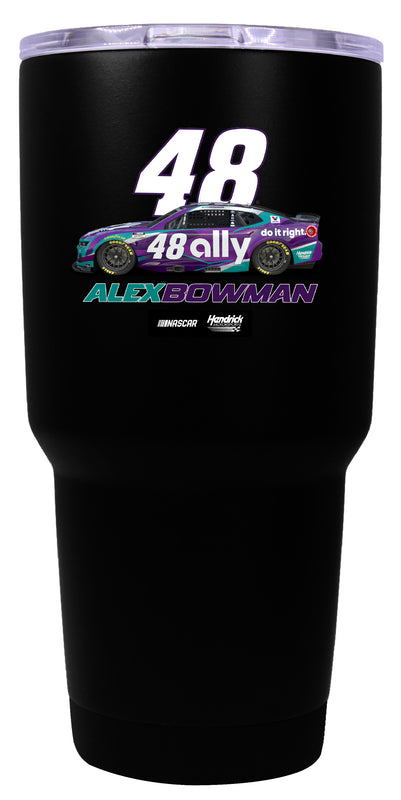 Alex Bowman #48 Nascar Offic. Licensed 24 oz Insulated Stainless Steel Tumbler Black