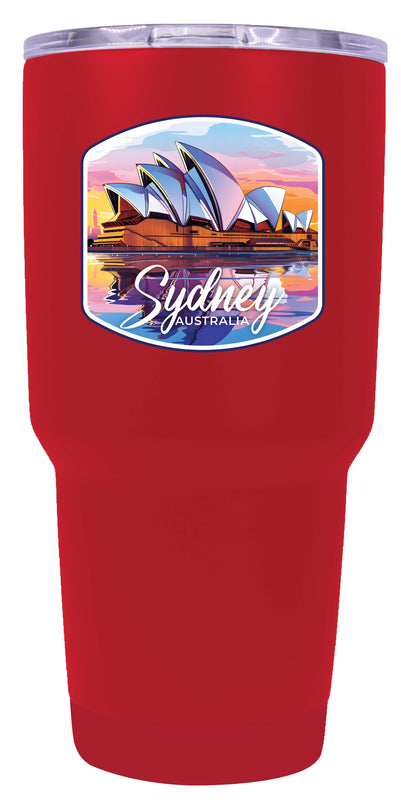 Sydney Australia Design A Souvenir 24 oz Insulated Stainless Steel Tumbler Red 4-Pack