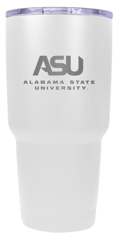 Alabama State University 24 oz Engraved Insulated Stainless Steel Tumbler White Officially Licensed 2-Pack
