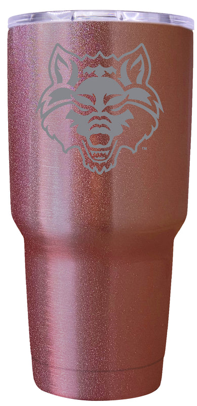 Arkansas State Premium Laser Engraved Tumbler - 24oz Stainless Steel Insulated Mug Rose Gold