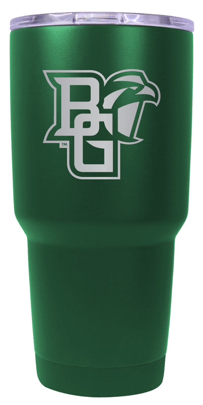 Bowling Green Falcons 24 oz Engraved Insulated Stainless Steel Tumbler Green Officially Licensed Single