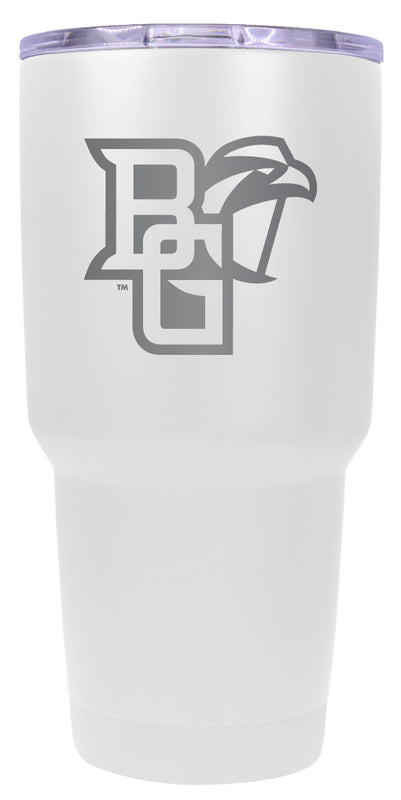 Bowling Green Falcons 24 oz Engraved Insulated Stainless Steel Tumbler White Officially Licensed 2-Pack