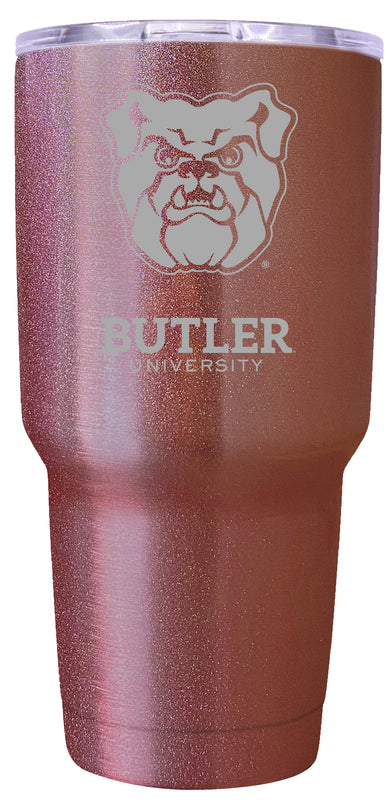 Butler Bulldogs Premium Laser Engraved Tumbler - 24oz Stainless Steel Insulated Mug Rose Gold