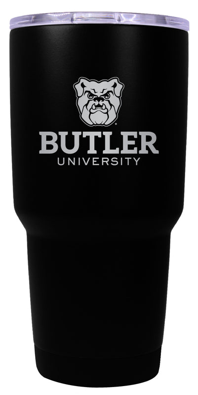 Butler Bulldogs 24 oz Engraved Insulated Stainless Steel Tumbler Black Officially Licensed 2-Pack