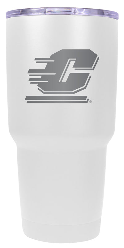 Central Michigan University 24 oz Engraved Insulated Stainless Steel Tumbler White Officially Licensed 2-Pack