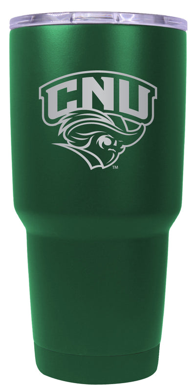 Christopher Newport Captains 24 oz Engraved Insulated Stainless Steel Tumbler Green Officially Licensed Single