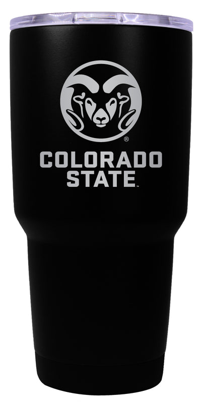 Colorado State Rams 24 oz Engraved Insulated Stainless Steel Tumbler Black Officially Licensed Single