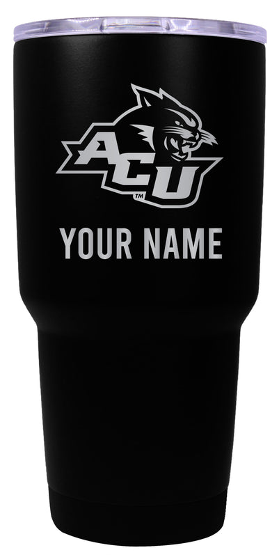 Abilene Christian University Officially Licensed 24 oz Customizable Engraved Insulated Stainless Steel Tumbler Black