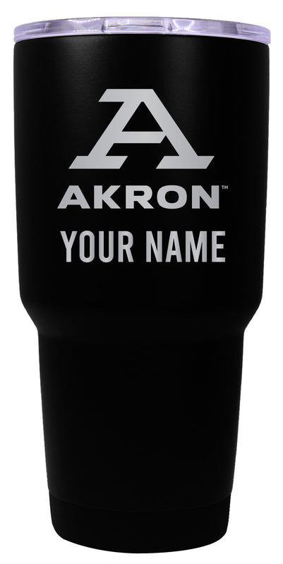 Akron Zips Officially Licensed 24 oz Customizable Engraved Insulated Stainless Steel Tumbler Black